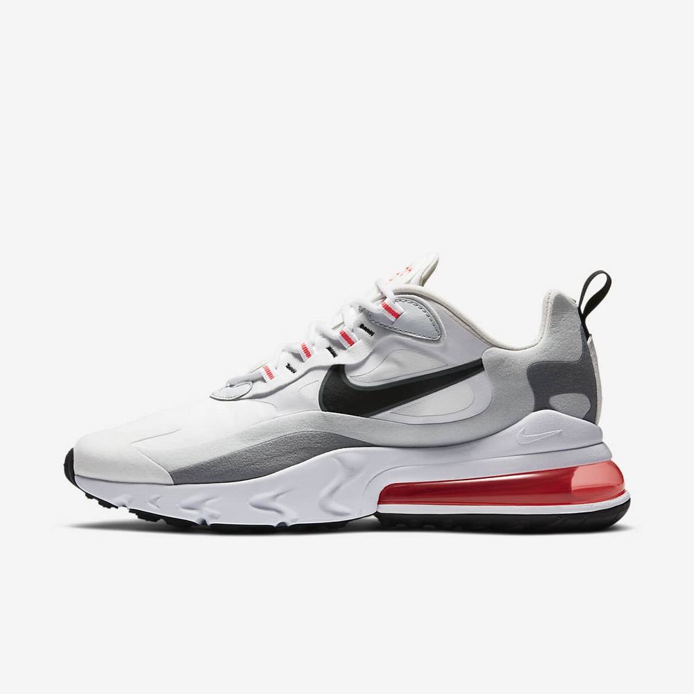 Sneakers Nike Air Max 270 React Blanche 0591-274 White/Flash Crimson/Cool Grey/Black Homme | RID-34495365